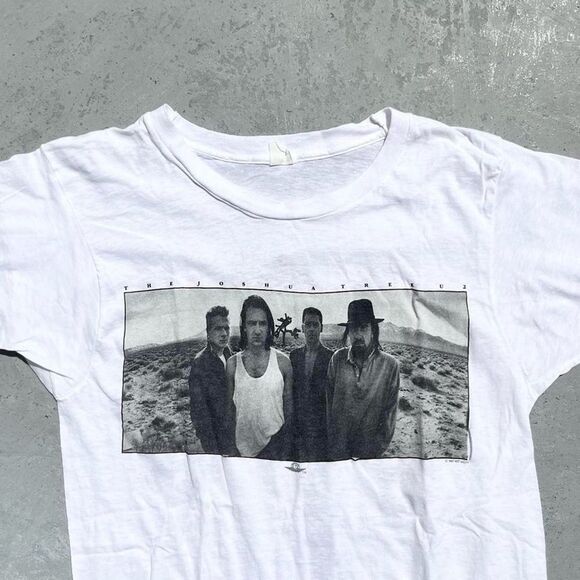 1987 Vintage U2 The Joshua Tree Single Stitch Tour Band Shirt Medium Mens - Picture 2 of 5
